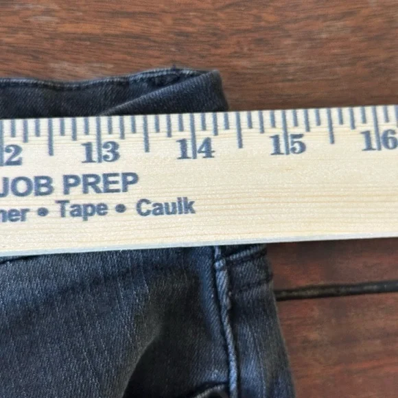 FRAME Le Crop Mini Boot Jeans Women’s 29 Black Raw Hem Cropped Stretch Denim - Picture 6 of 10